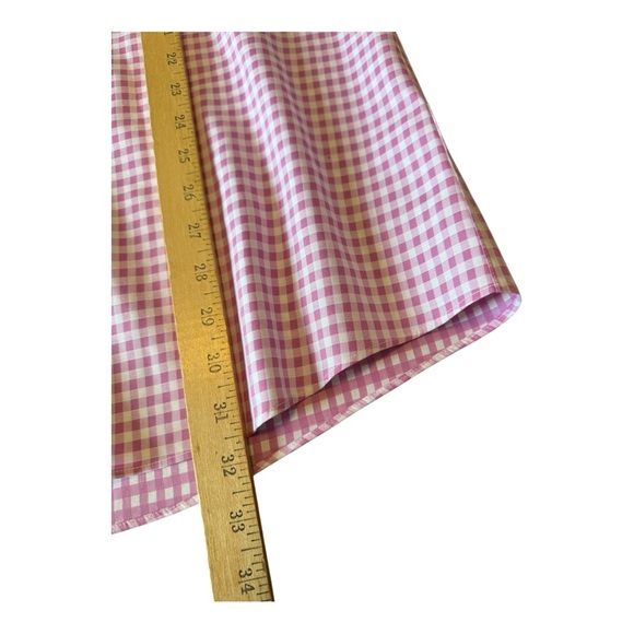 Charles Tyrwhitt Shirt Mens 17/36 Pink Gingham Check Non Iron Slim Fit - Picture 9 of 9